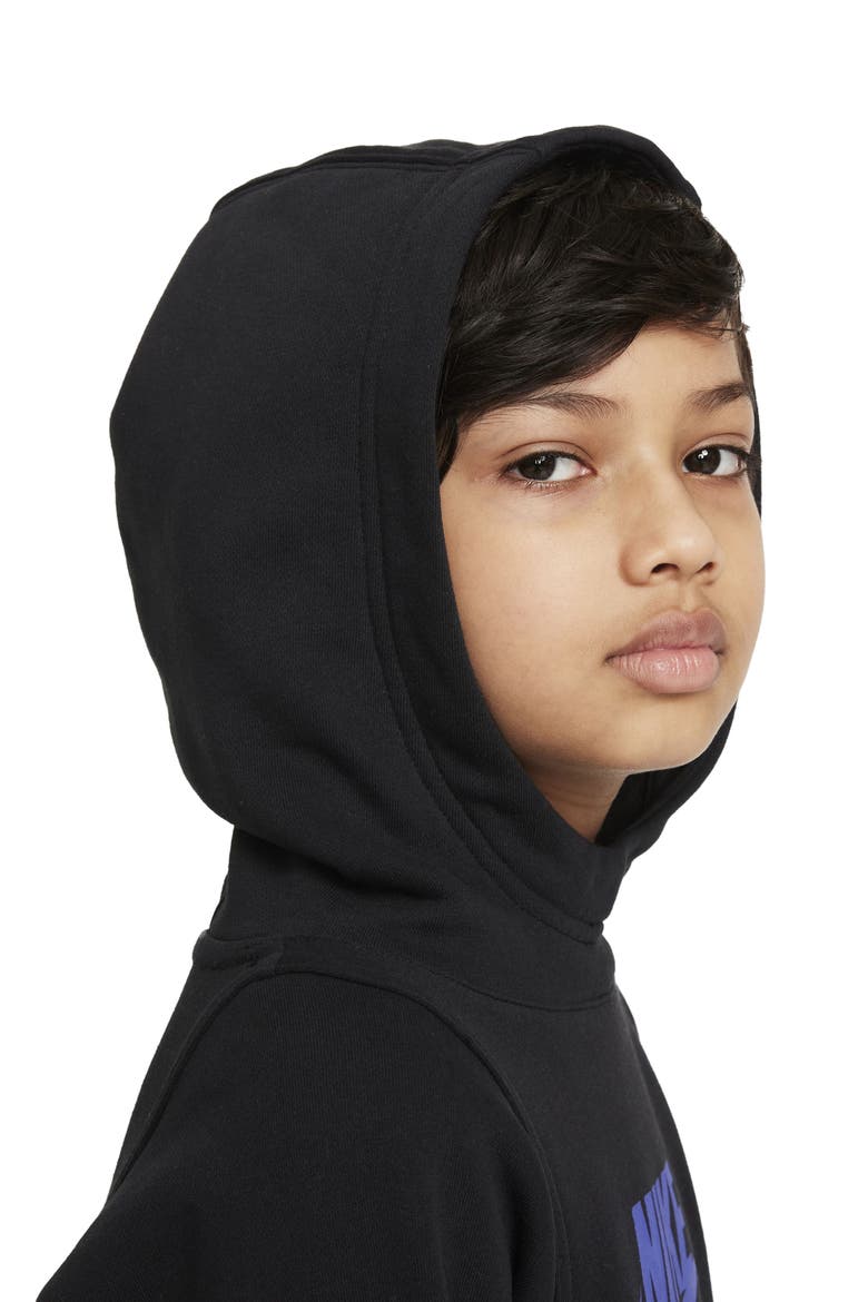 Air Kids' Pullover Hoodie, Alternate, color, BLACK/ RUSH VIOLET