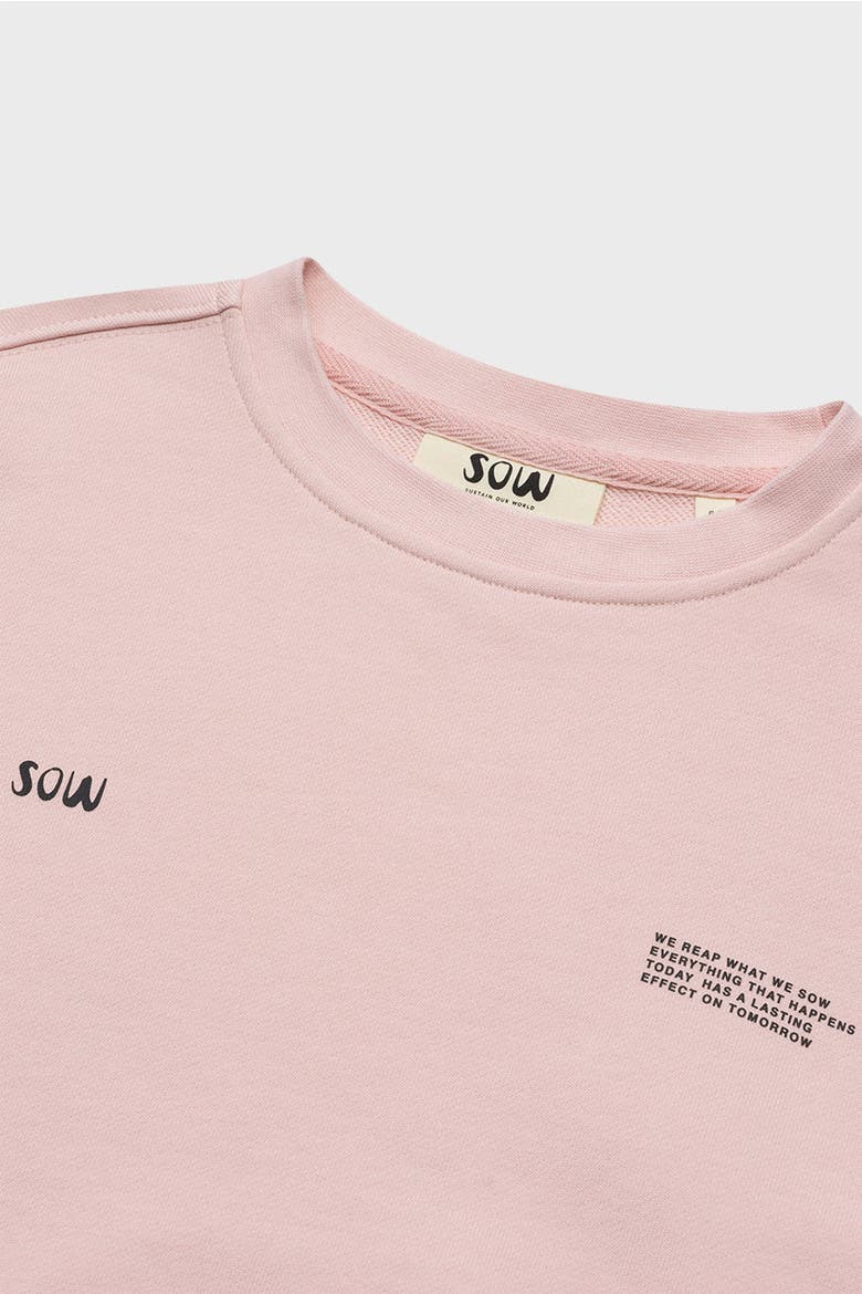 Pink Kids We Reap What We Sow Crewneck, Alternate, color, Rose