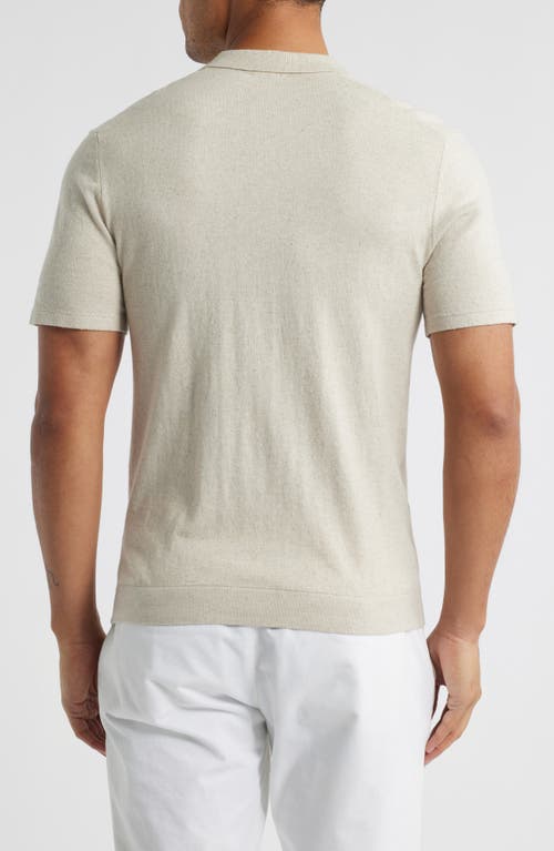 Rails Cillian Knit Short Sleeve Button-up Shirt In Silver Sand