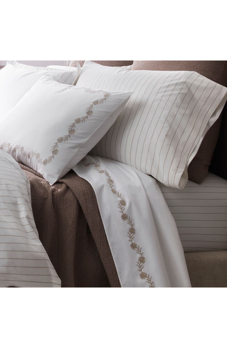 Matouk Daphne Duvet Cover, Alternate, color, Dune