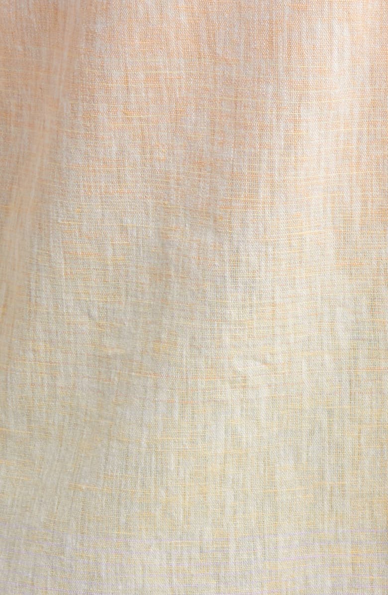 Johnston & Murphy Ombré Cotton & Linen Button-Up Shirt, Alternate, color,