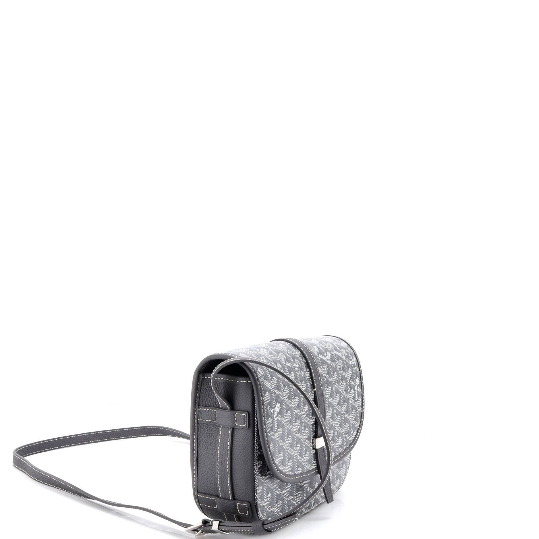 Pre-Owned Goyard Belvedere II Messenger Bag Coated Canvas PM, Alternate, color, Gray