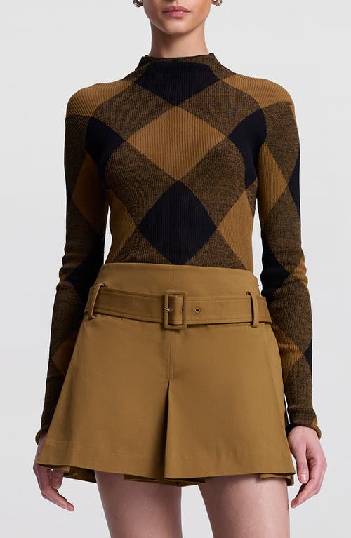 A.l.c . Hugh Argyle Cotton Blend Sweater In Brown