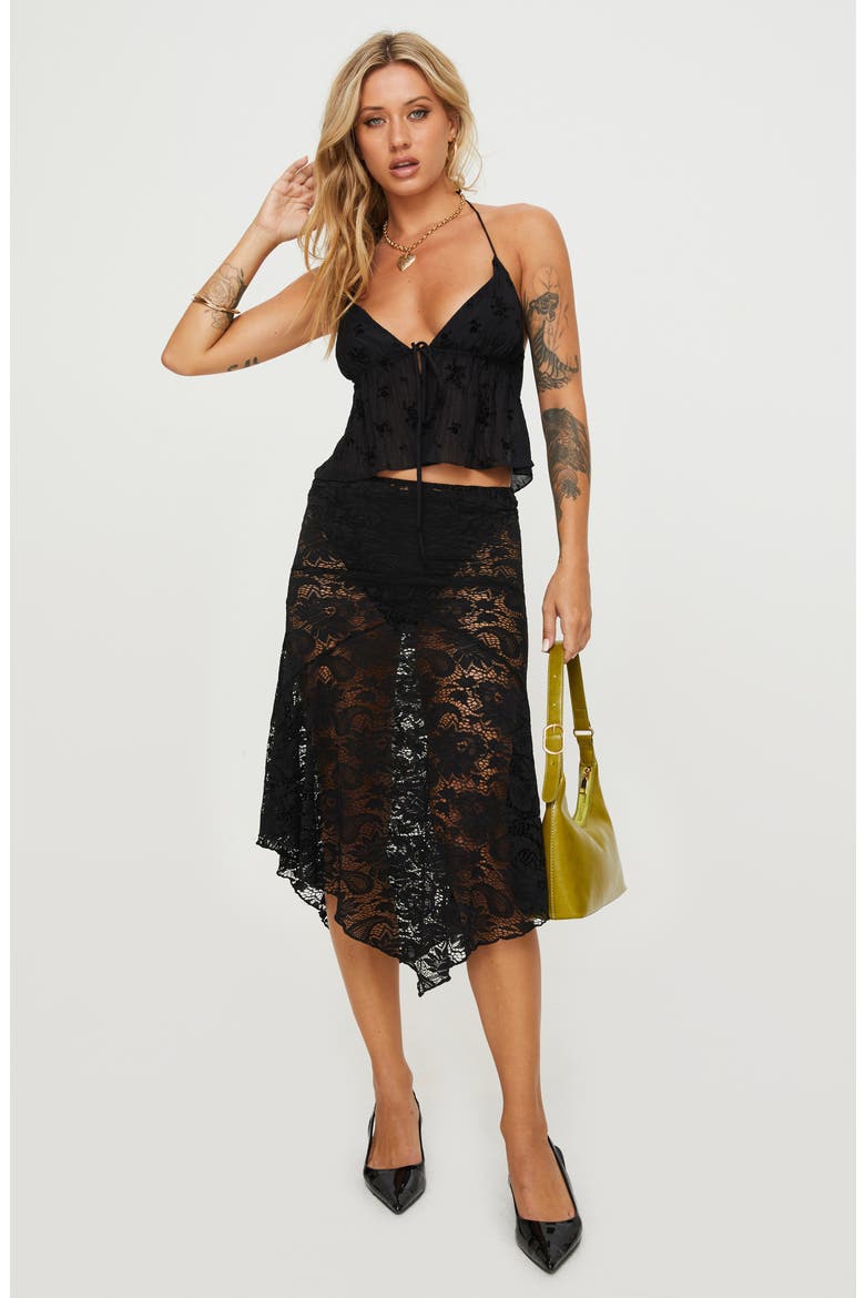 Keyton Halter Top, Alternate, color, BLACK