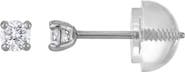 FZN Kids' 14K Gold Lab Grown Diamond Solitaire Stud Earrings