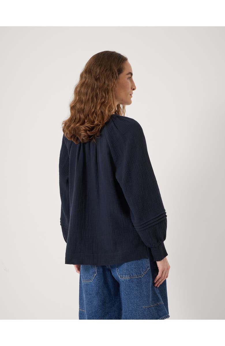 Hush Rhea Cotton Cheesecloth Blouse, Alternate, color, Navy Blue