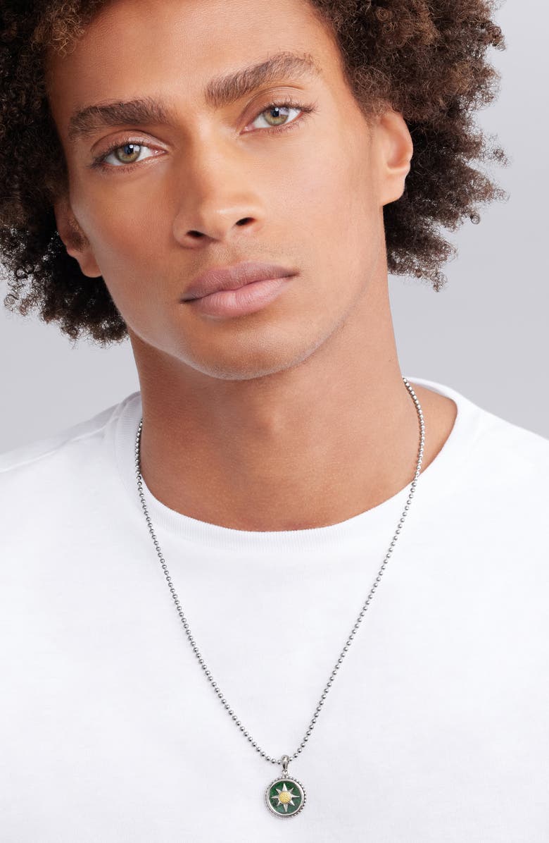 LAGOS Men's Anthem Small Jade Sunburst Amulet, Alternate, color, Two-Tone