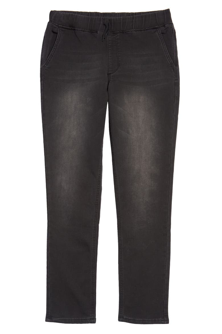 Kids' Slim Fit Jogger Jeans, Main, color, SANDED BLACK