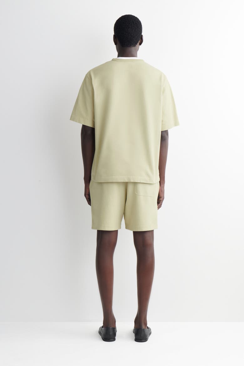 Garment-washed Cotton-jersey Shorts, Alternate, color, WASHED GREEN