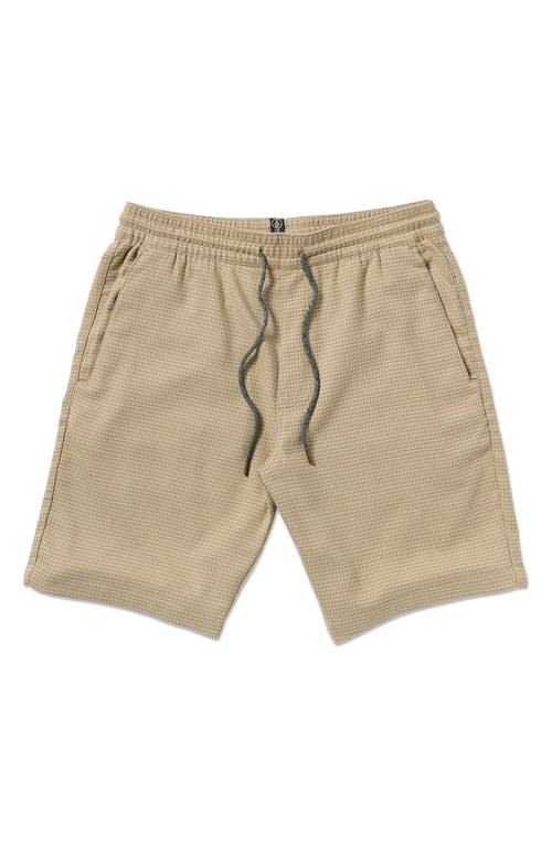 Volcom Frickin' Drawstring Waist Shorts In Light Khaki