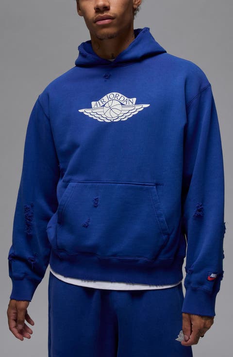 Rare Air Oversize Distressed Pullover Hoodie