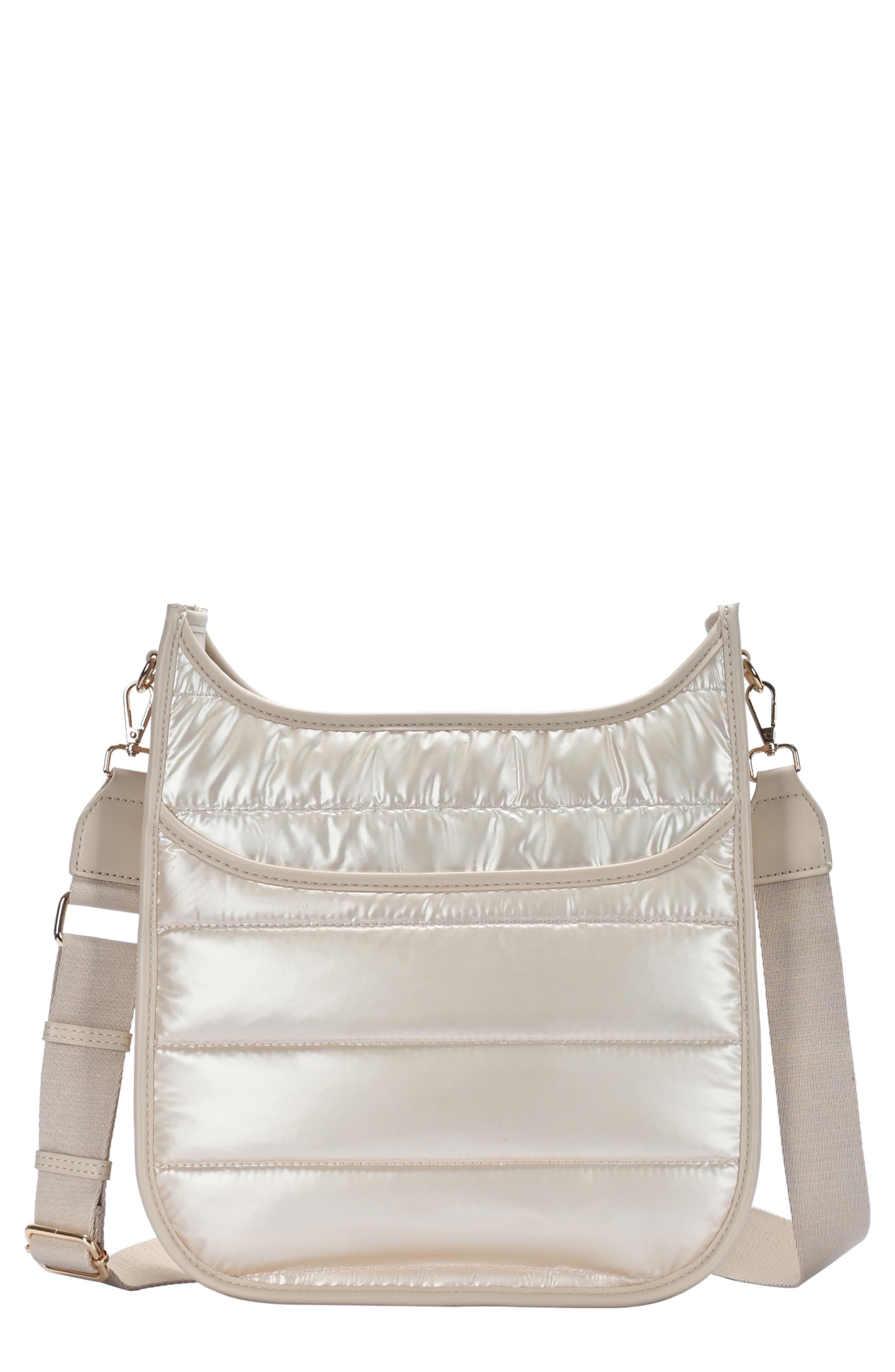 Puffy Quilted Nylon Crossbody Bag
