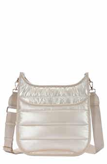 Puffy Quilted Nylon Crossbody Bag