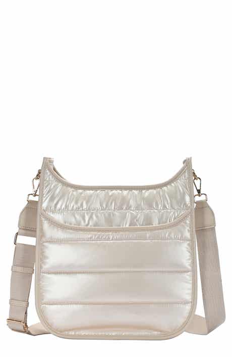Puffy Quilted Nylon Crossbody Bag