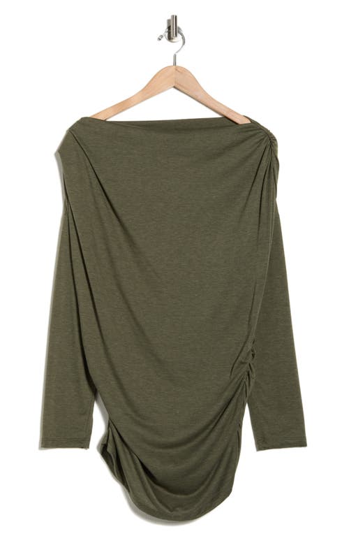 Renee C Off-the-shoulder Knit Top In Green
