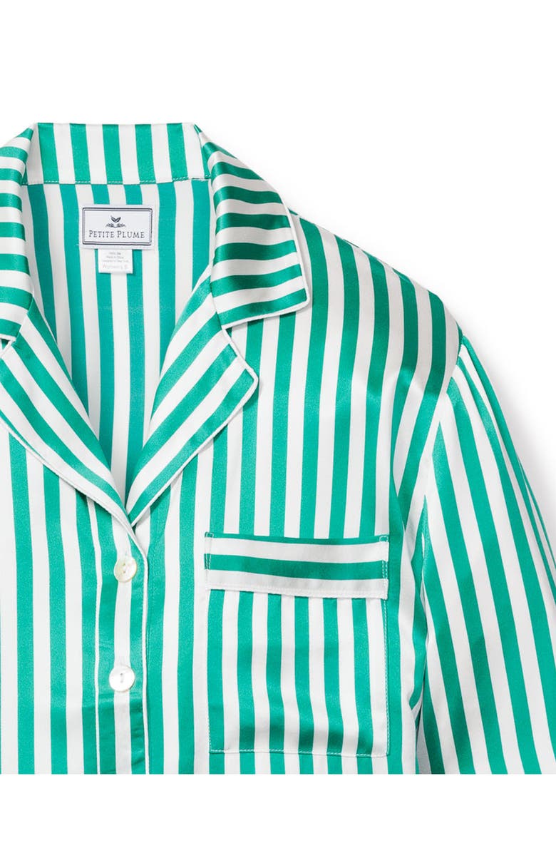 Petite Plume Stripe Silk Nightshirt, Alternate, color, 