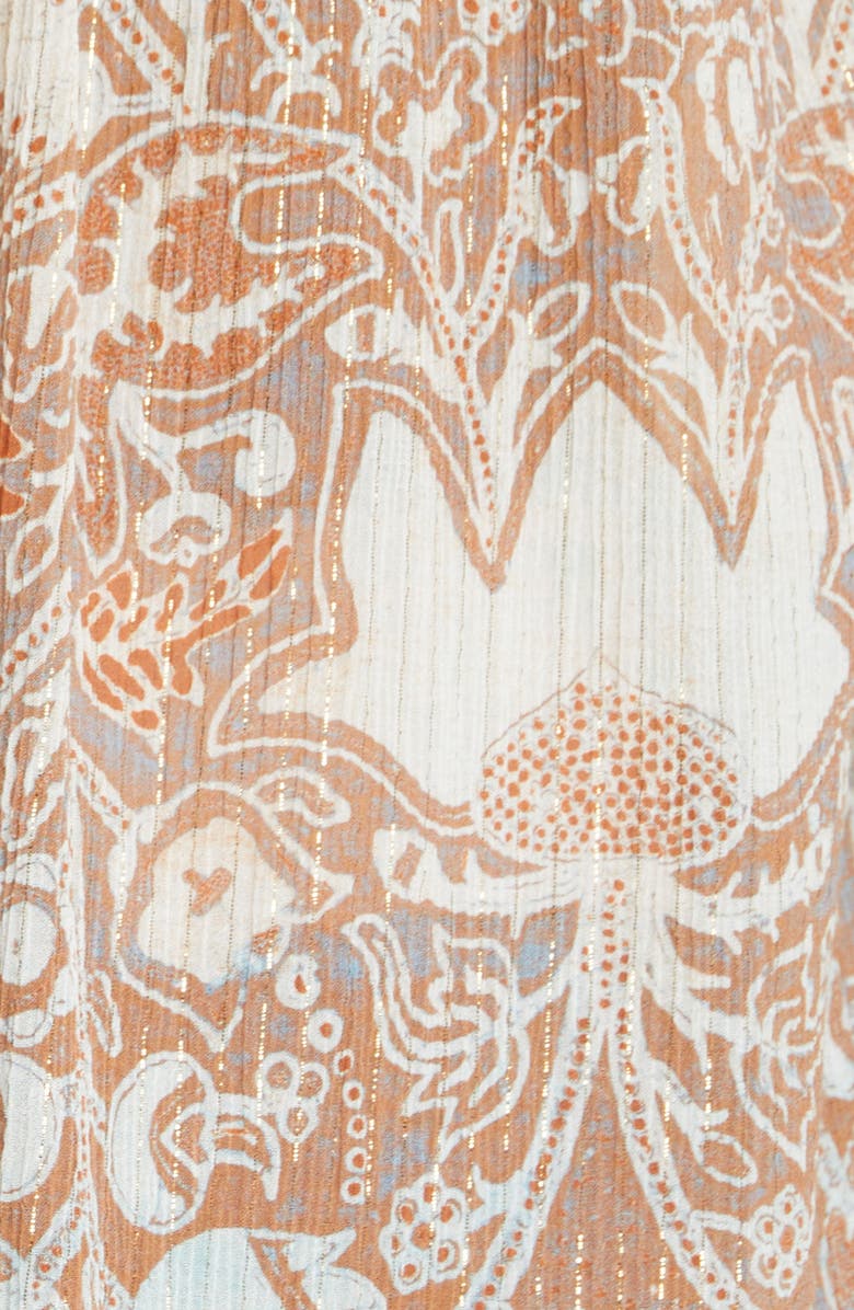 Ulla Johnson Signe Metallic Layered Ruffle Top, Alternate, color,