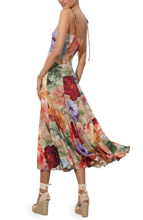 Alice And Olivia Jeanette Midikleid Mit Blumen-print In Multi