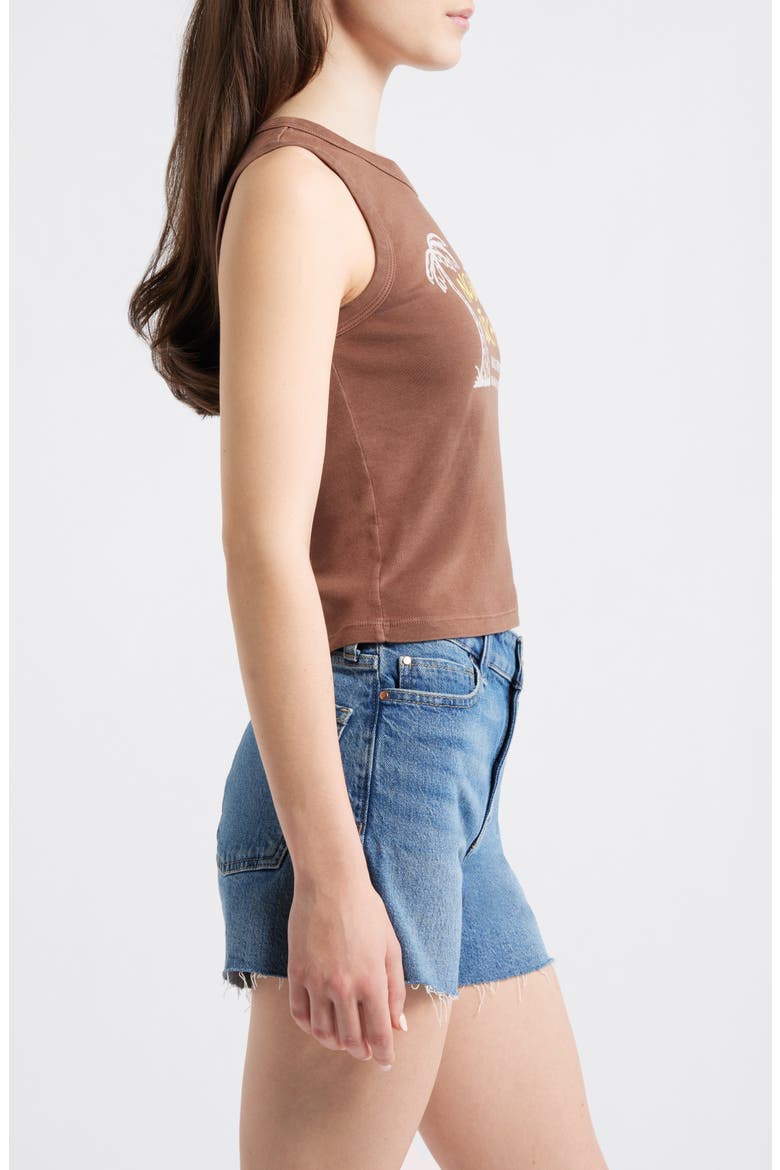 No Strings Attached Graphic Shrunken Tank, Alternate, color, CHOCOLATE MALT