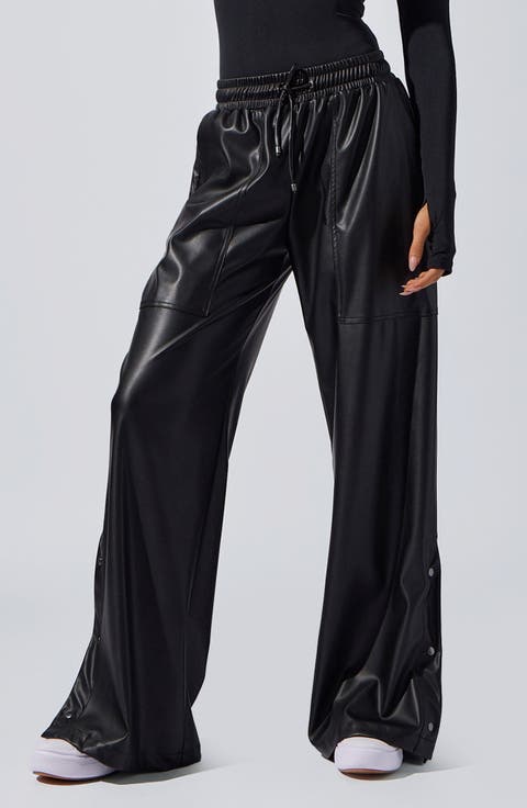 【NUTEMPEROR】WIDE PU LEATHER PANTS BLACK nutemperor WIDE PU LEATHER PANTS (BLACK)