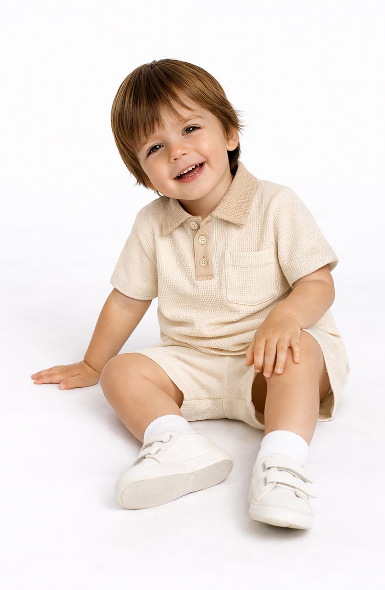 Joe's Jeans Polo & Shorts Set, Alternate, color, Beige
