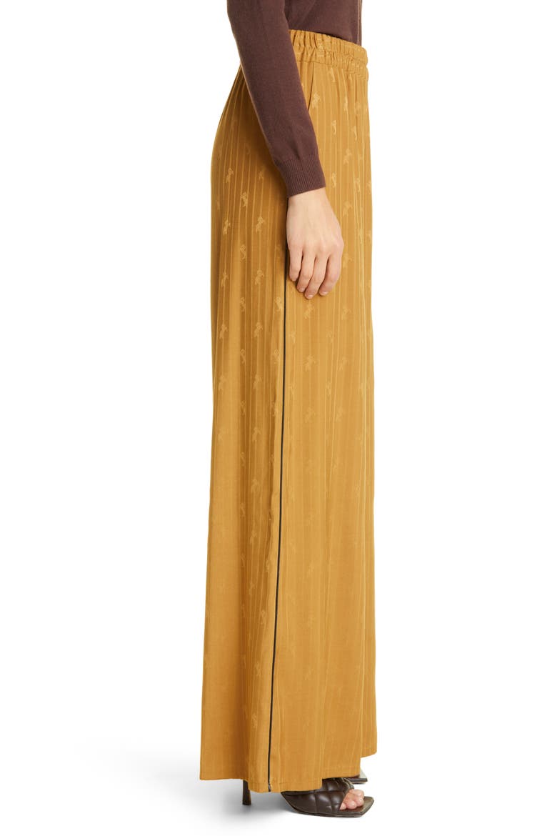 Ivy Wide Leg Pants, Alternate, color, DARK KHAKI HORSE JACQUARD