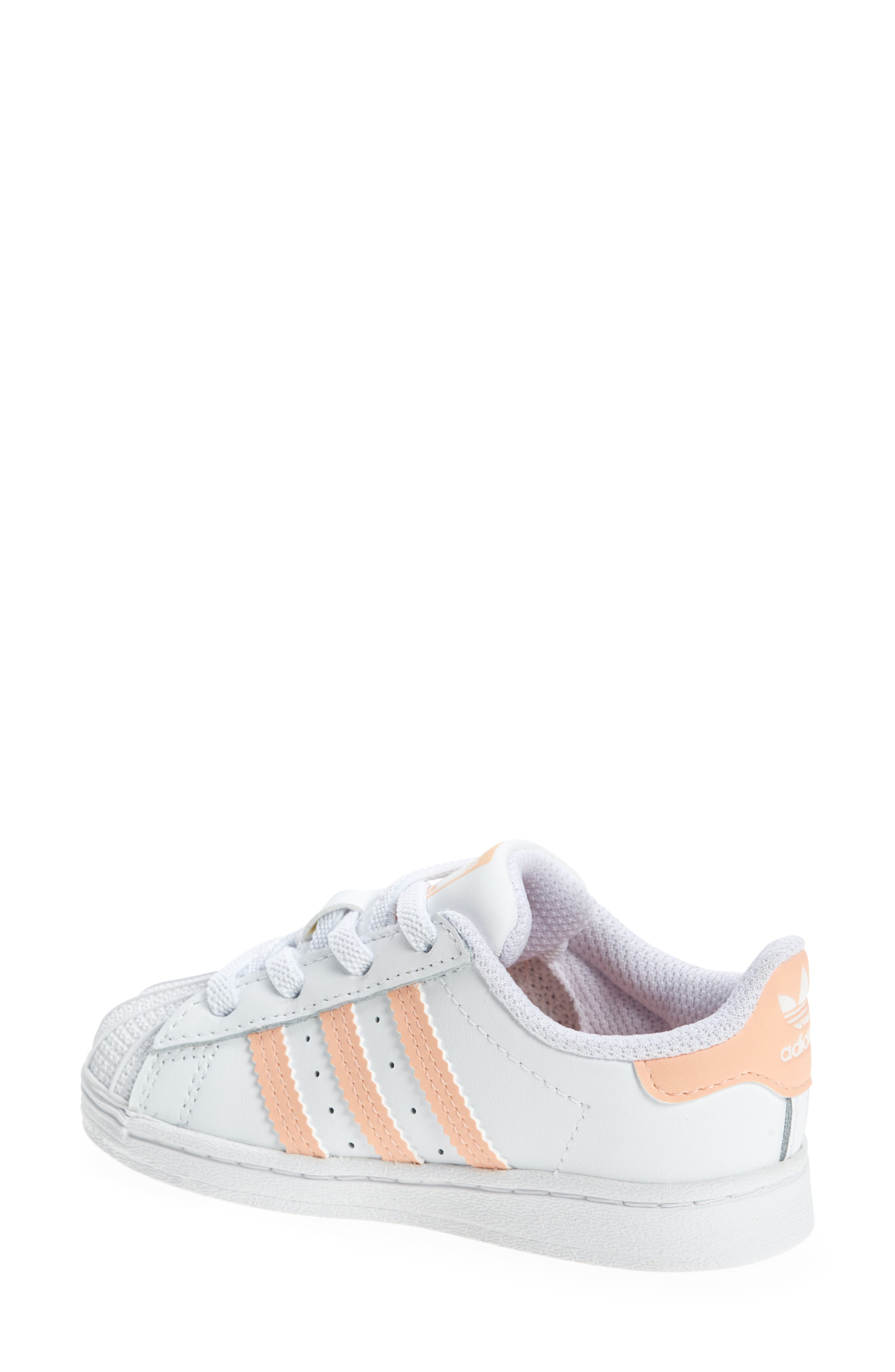 Superstar Sneaker, Alternate, color, WHITE/ PINK