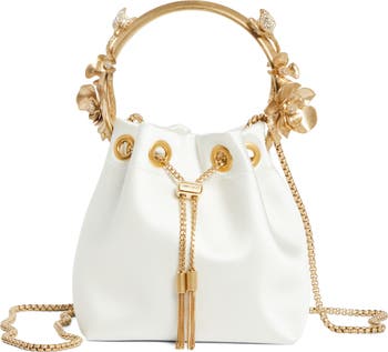 Jimmy Choo Bon Bon Floral Crystal Embellished Drawstring Top