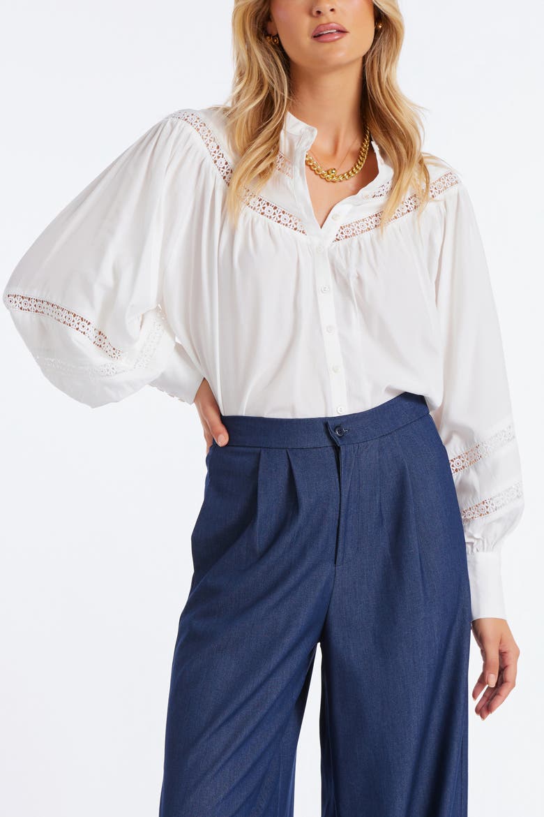 Wesley Blouse, Alternate, color, White