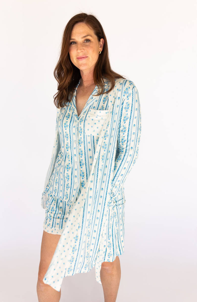 In My Jammers Forever Blooming Robe, Alternate, color, Forever Blooming