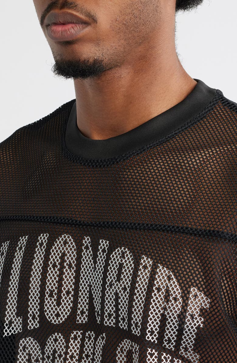 Billionaire Boys Club BB Varsity Mesh Football T-Shirt, Alternate, color, Black