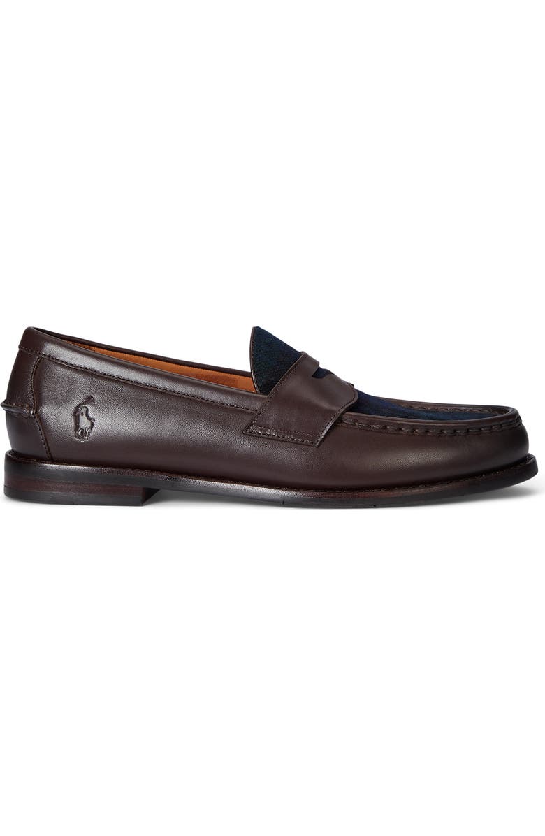 Ralph Lauren Alston Penny Loafer, Alternate, color, Dark Brown/ Black