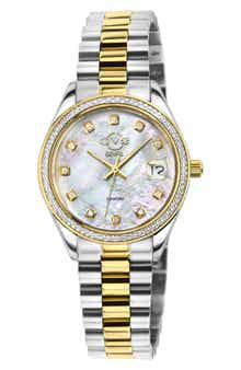 GV2 GEVRIL Women's Turin Swiss Diamond Bracelet Watch, 32 mm - 0.15 ctw