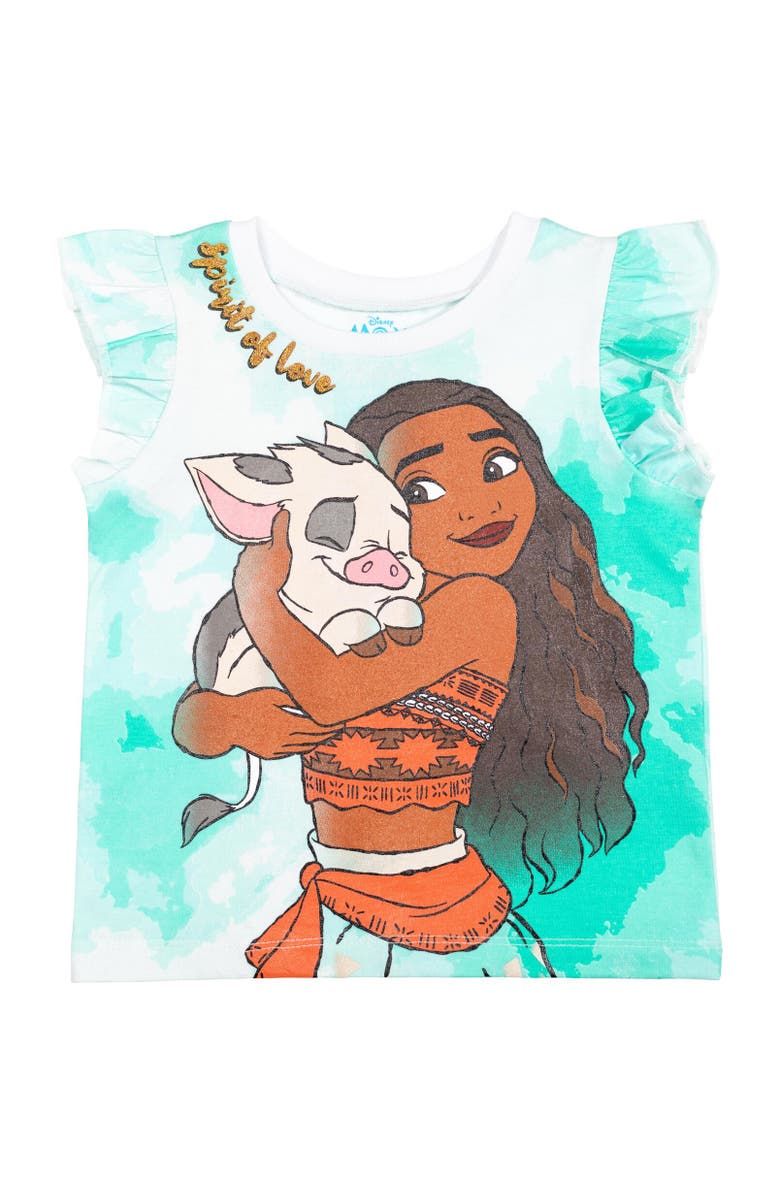 Disney Princess T-Shirt & French Terry Shorts Set, Alternate, color, Moana Blue