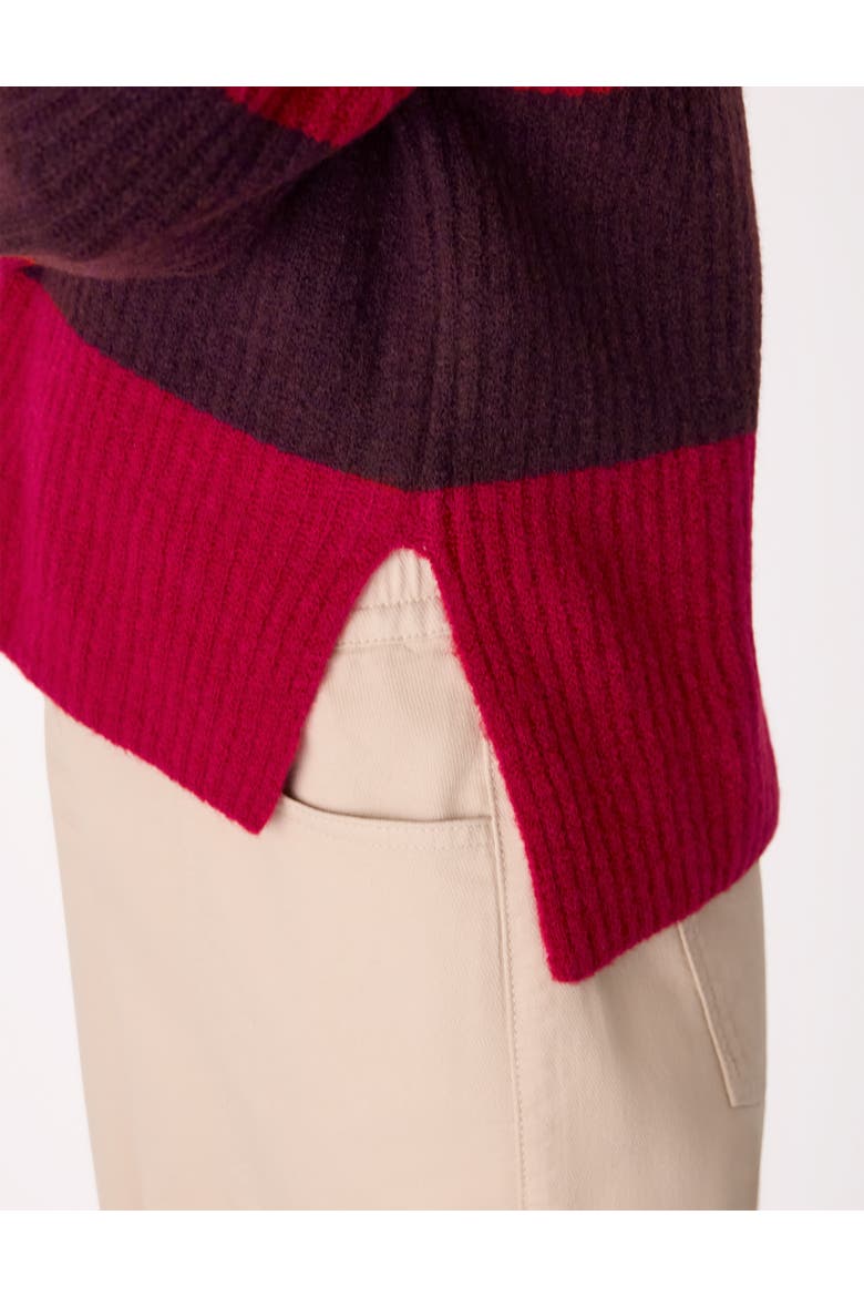 Wool Mix Wide Stripe Knit Sweater, Alternate, color, Red/Multi