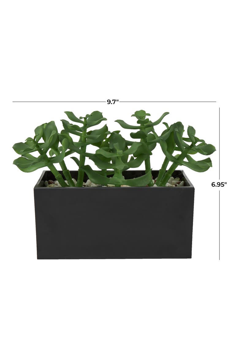 Green Faux Foliage Artificial Potted Plant, Alternate, color, GREEN