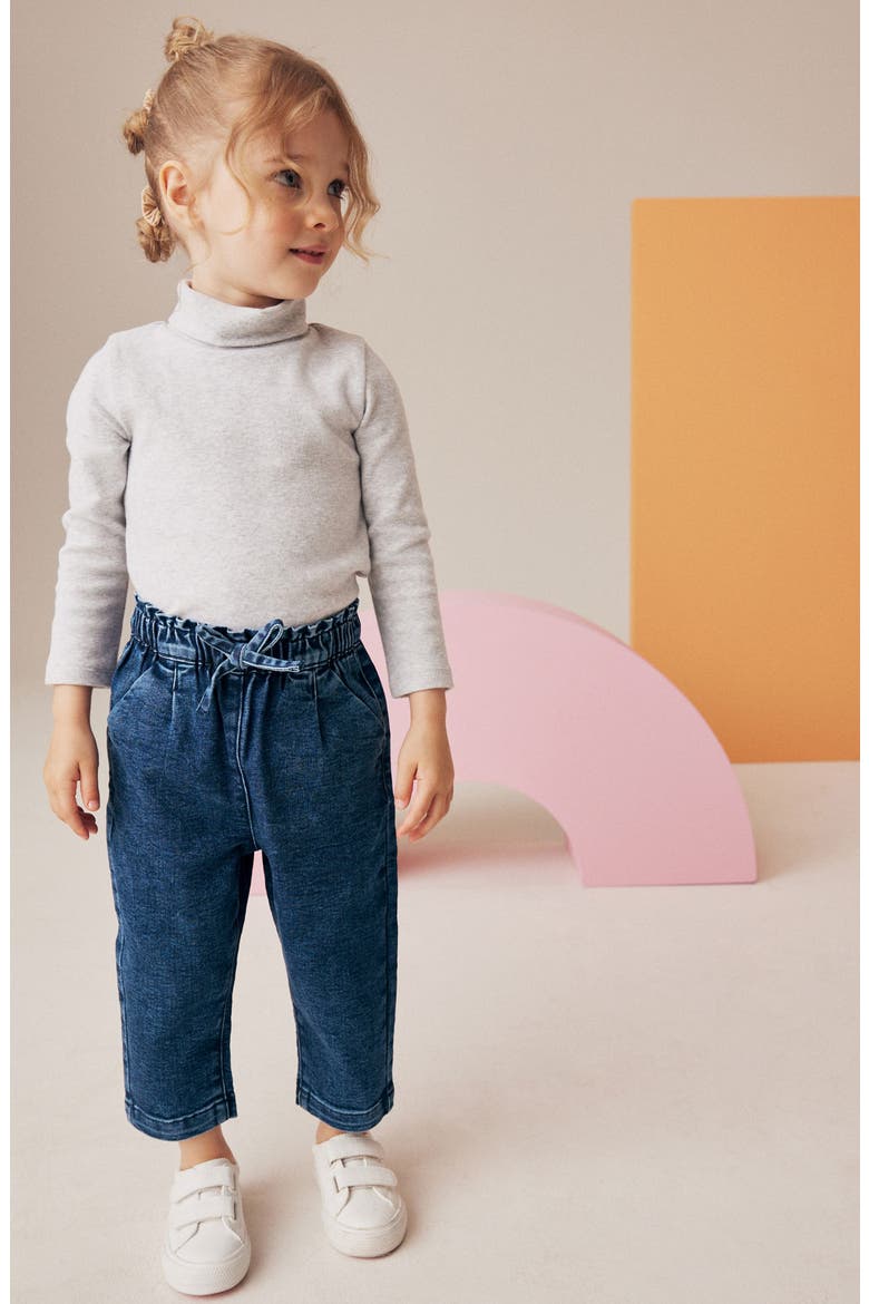 Kids' Drawstring Denim Pants, Alternate, color, BLUE