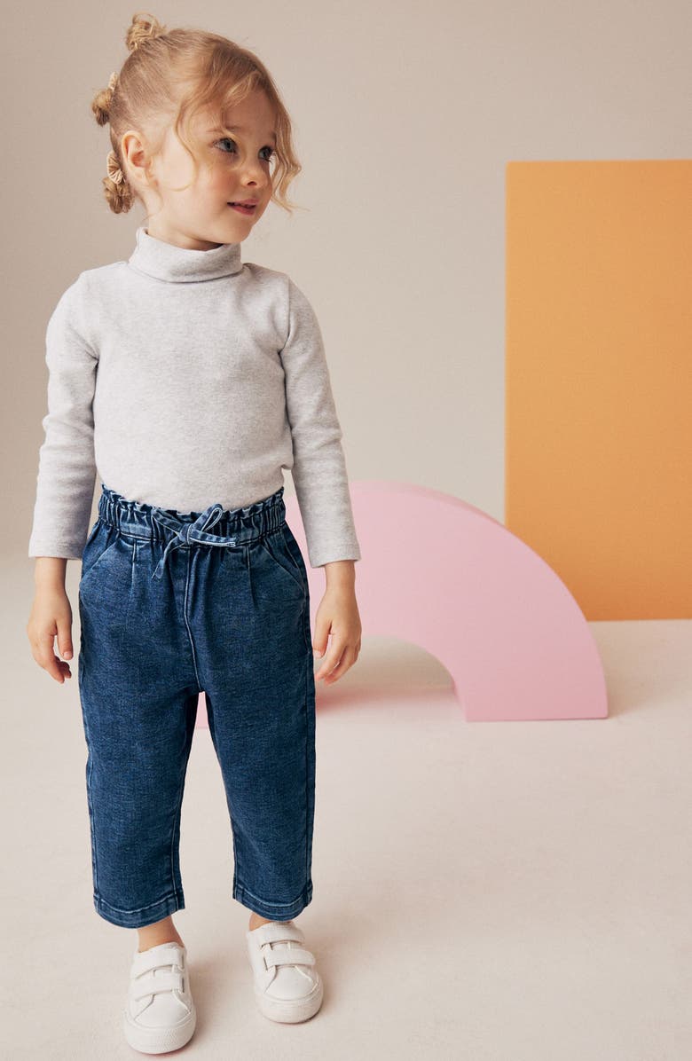 NEXT Kids' Drawstring Denim Pants, Alternate, color, Blue