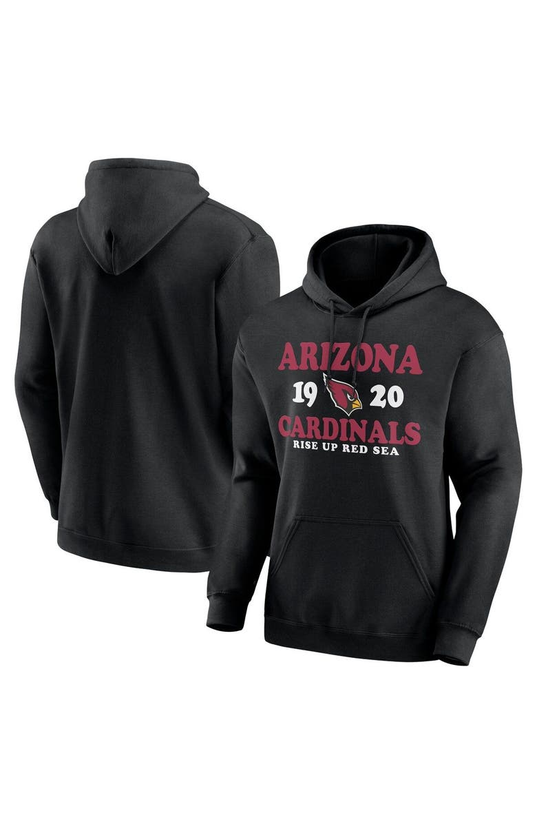 Fanatics Brands - White Label Men's Black Arizona Cardinals Fierce Competitor Pullover Hoodie, Main, color, 