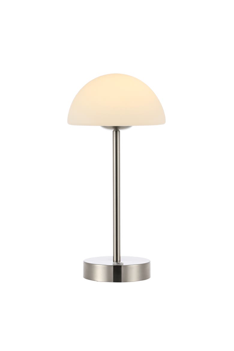 Xavier Modern Minimalist Iron Rechargeable Integrated Portable LED Table Lamp, Main, color, Nickel