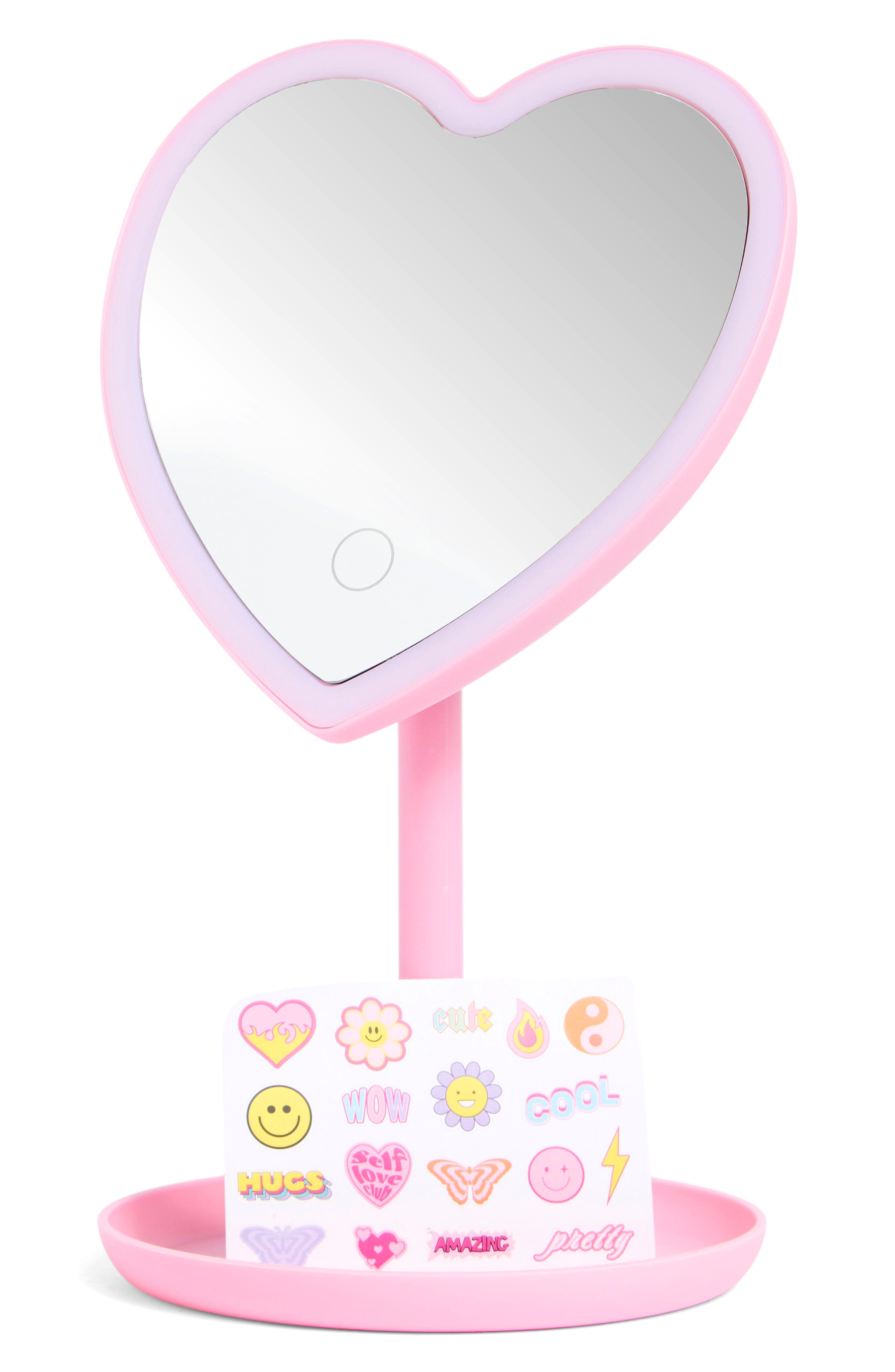 Luxe + Olive Kids' Heart LED Vanity Mirror Set