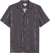 Open Edit Resort Lines Texture Camp Shirt