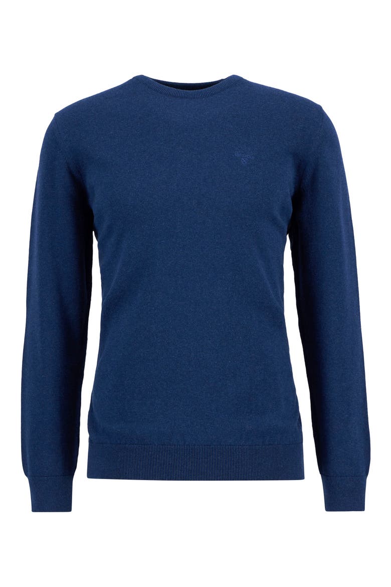 Solid Cotton Crewneck Sweater, Alternate, color, INKY MARL