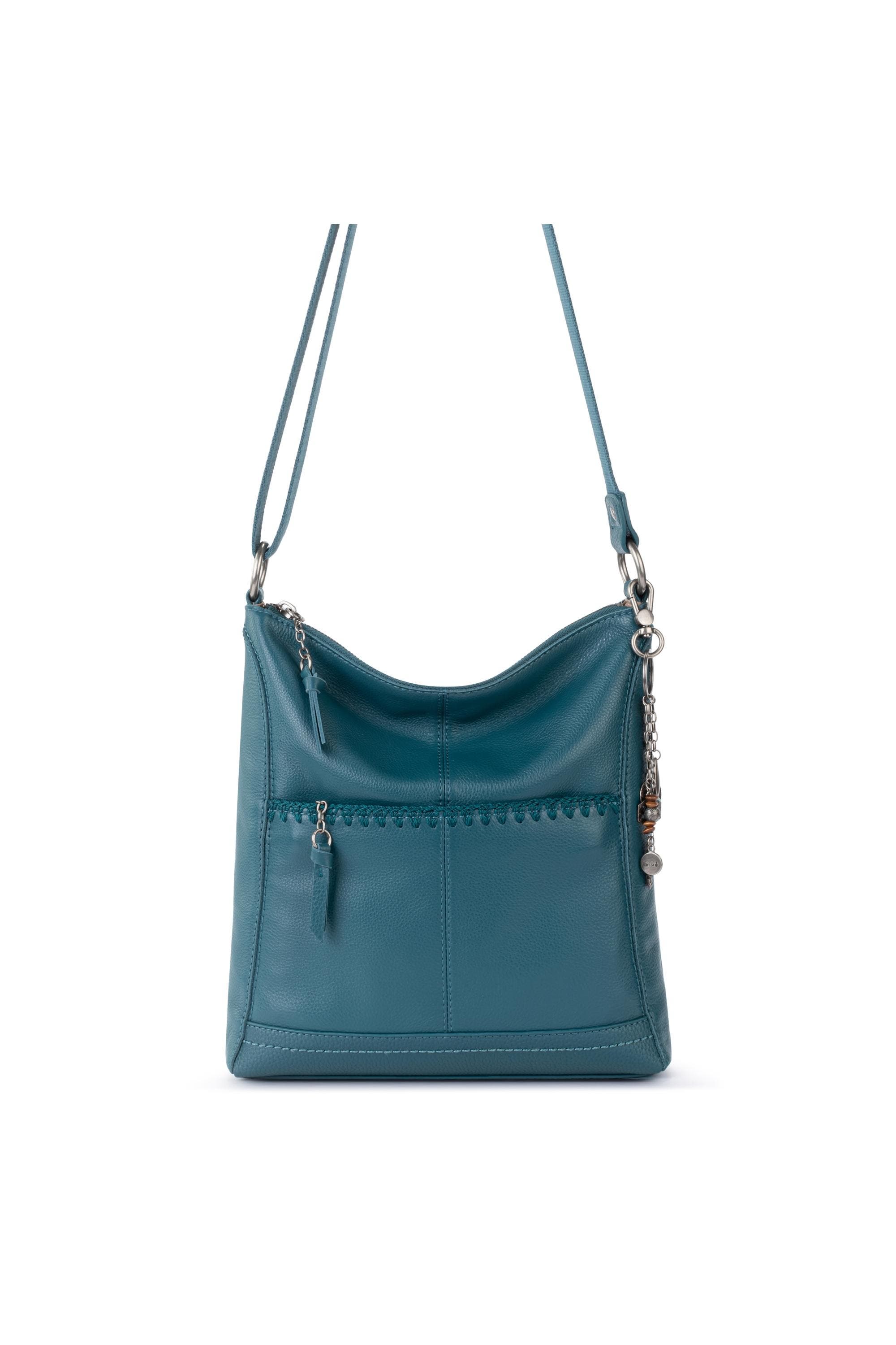 Lucia Crossbody Leather Bag, Alternate, color, Deep Teal