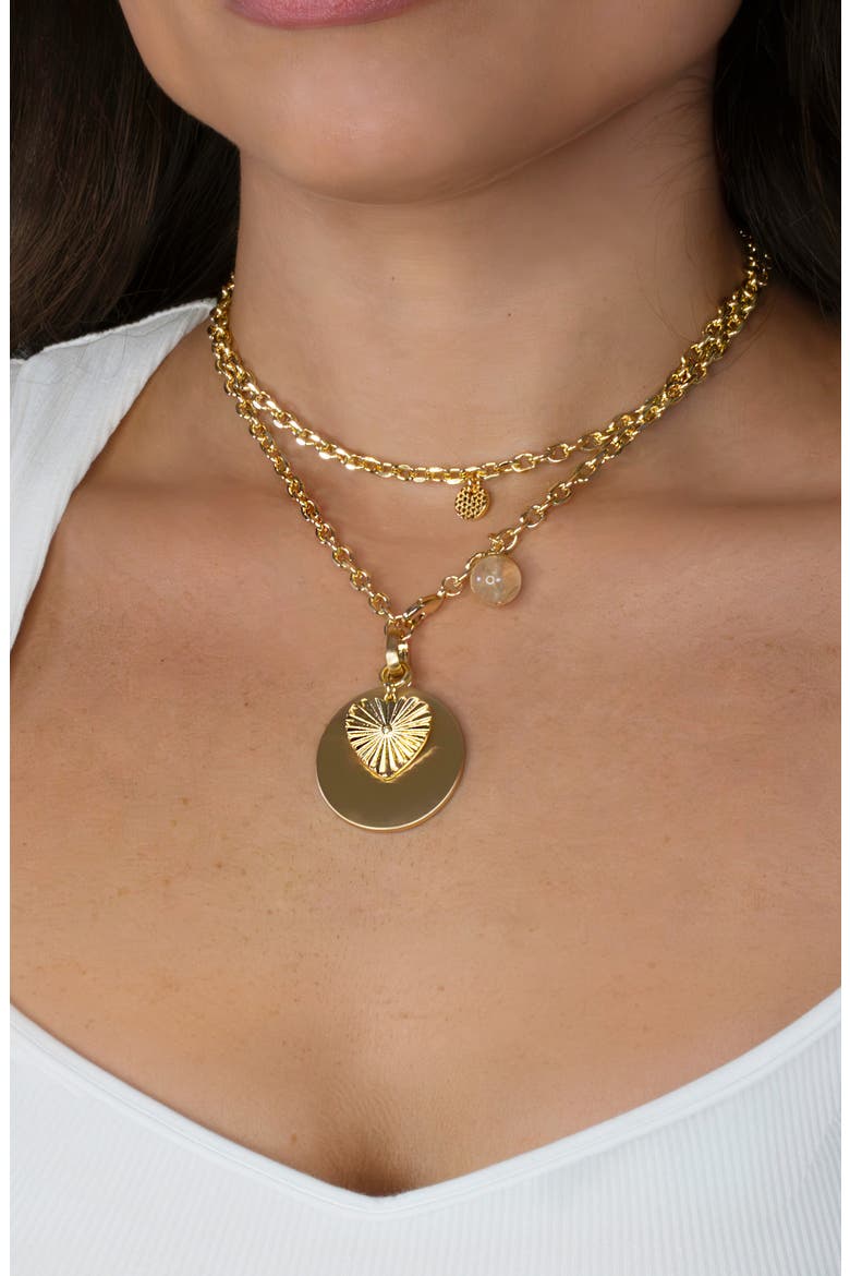 Cole Charm Pendant Necklace, Alternate, color, GOLD