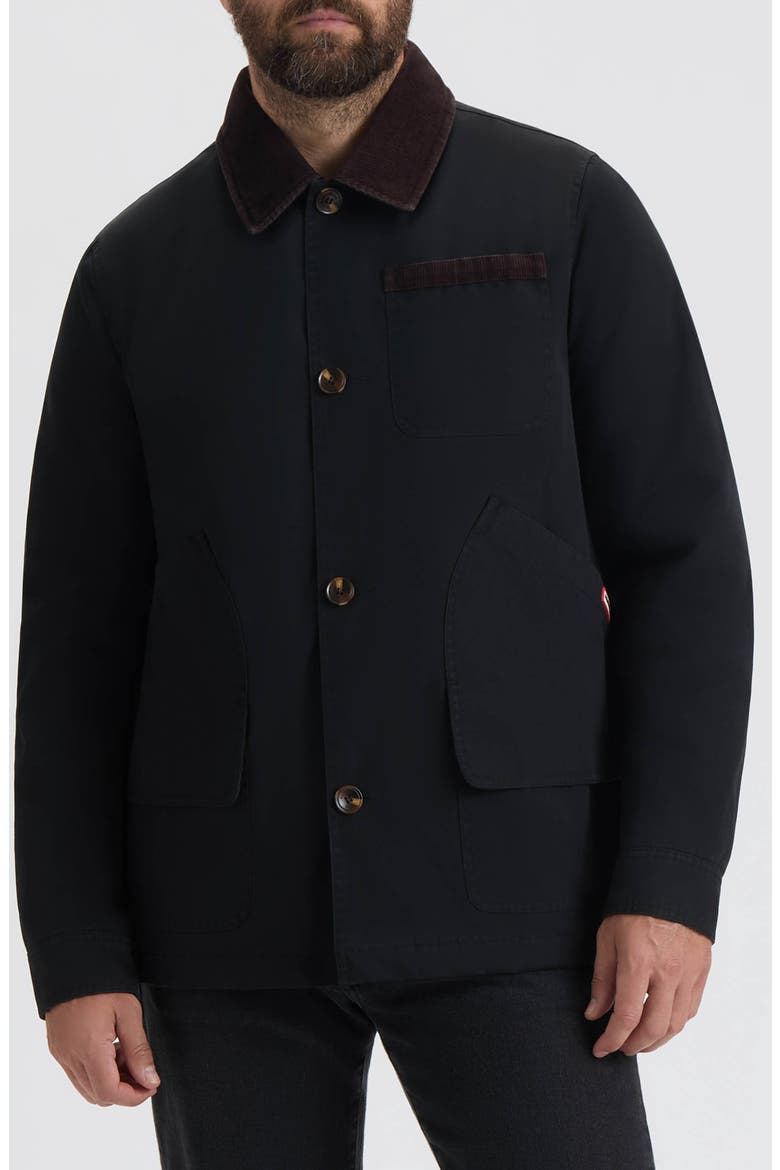 Water Repellent Canvas Barn Jacket, Main, color, BLACK