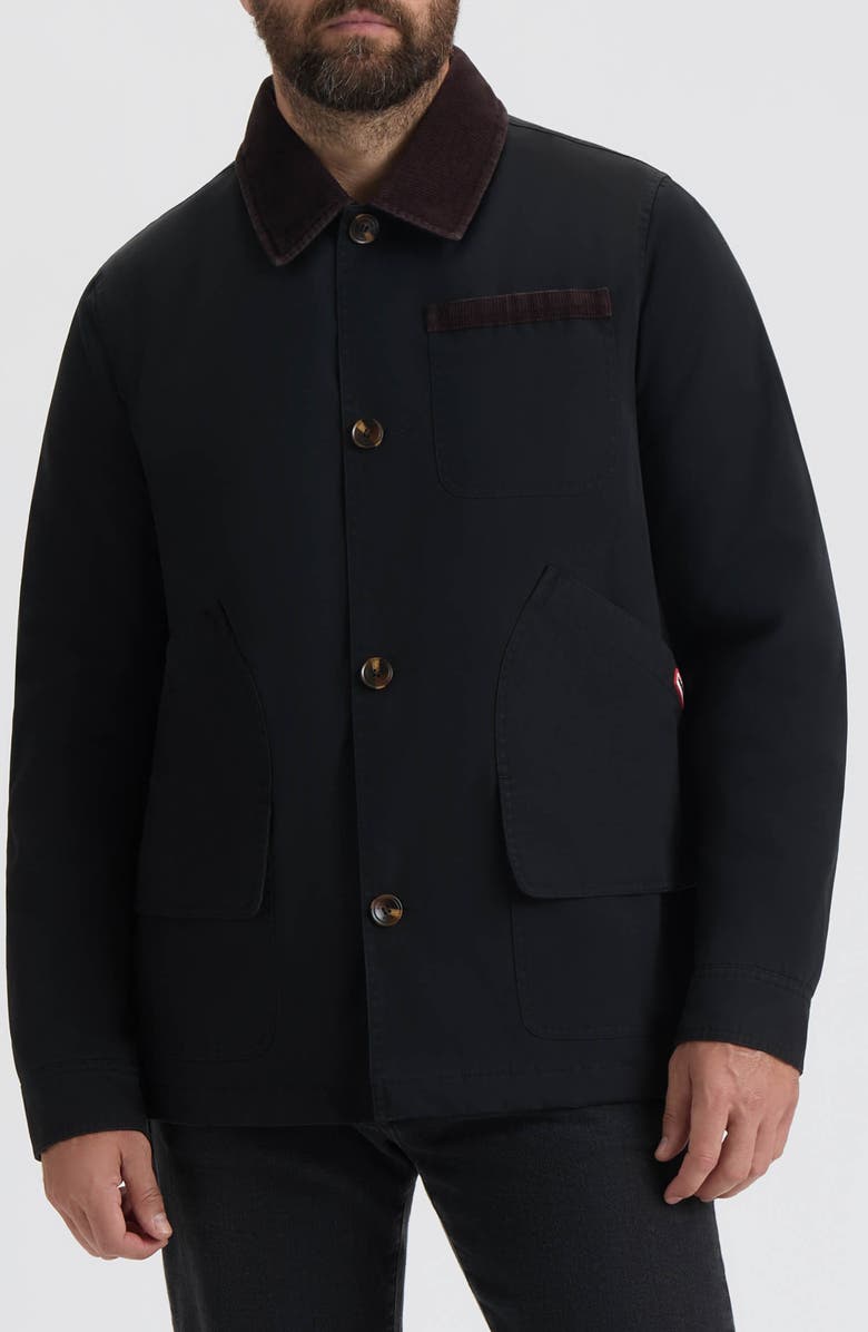 Hunter Water Repellent Canvas Barn Jacket, Main, color, Black