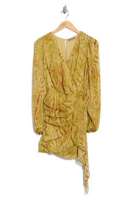 Matty M . Piper Long Sleeve Minidress In Yellow