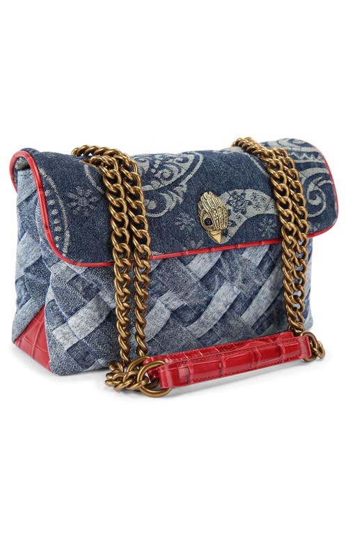 KURT GEIGER KURT GEIGER LONDON KENSINGTON DENIM CONVERTIBLE SHOULDER BAG