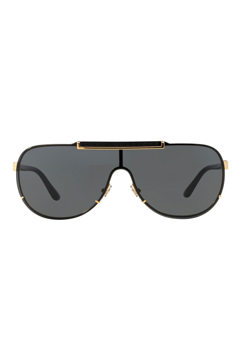 40mm Shield Sunglasses, Main, color, GOLD / DARK GREY